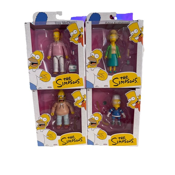 Jakk Simpsons (Hockey Bart Edna Grandpa+Troy)5inch Figure Complete Set